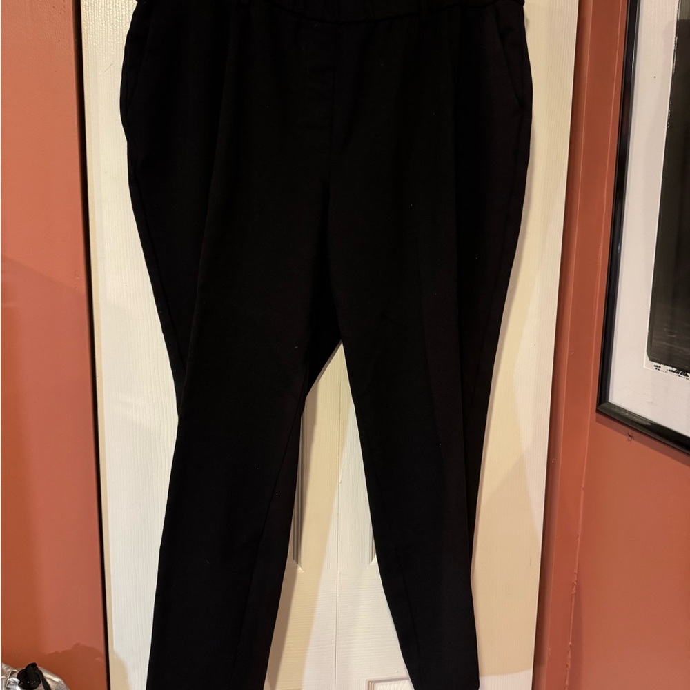 Talbots Black Pull-on Straight Leg Pants